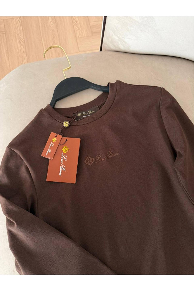 Loro Piana Женский базовый лонгслив Premium - Brown