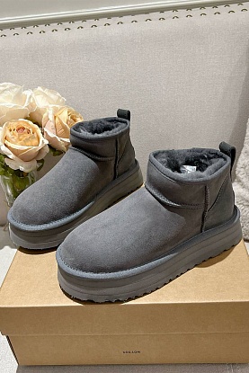 Женские ботинки Classic Ultra Mini Platform - Grey