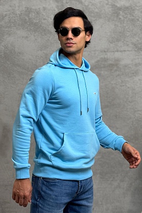 Мужское худи голубого цвета 