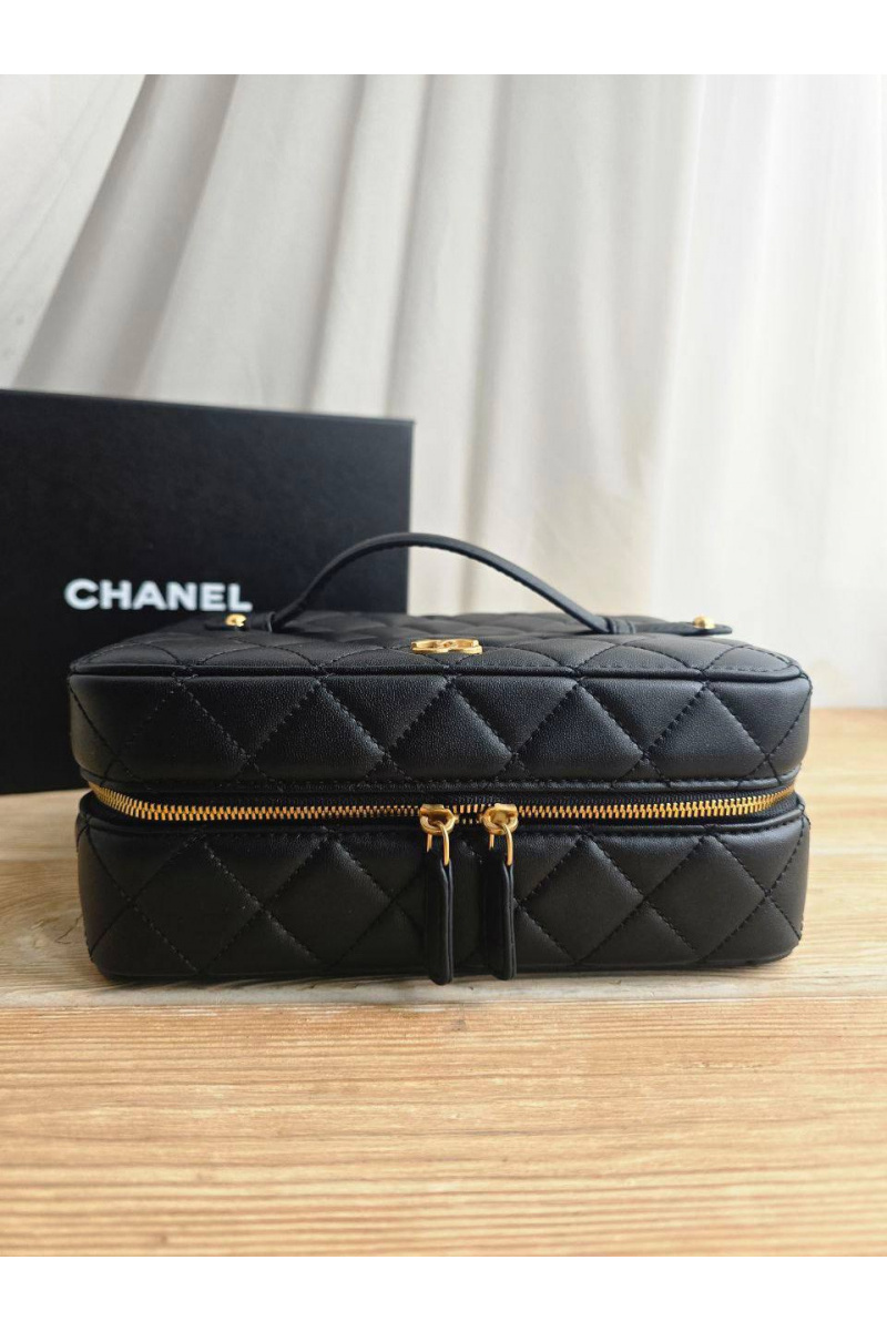 Chаnеl Кожаная косметичка 20x14 см
