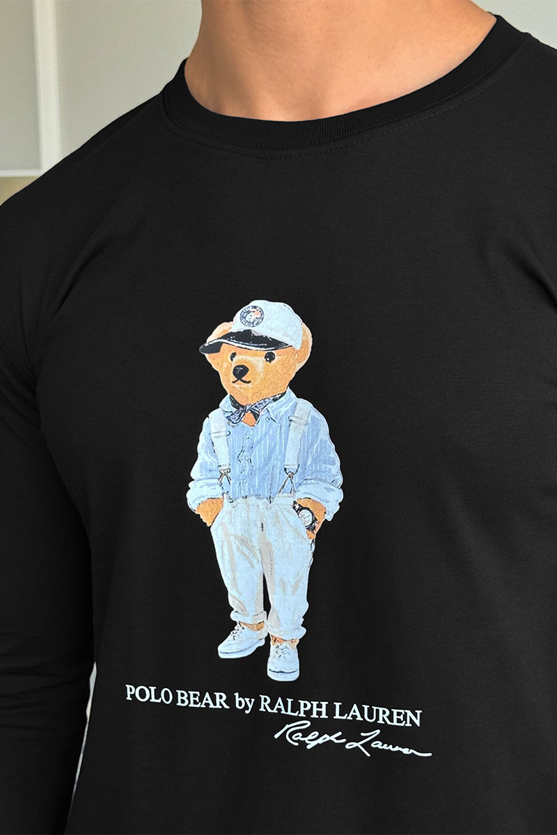 Polo Ralph Lauren Мужской лонгслив "Bear" - Black