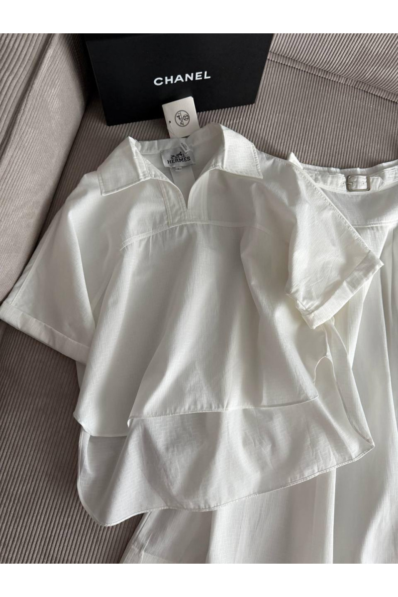 Hermes Белый женский костюм premium