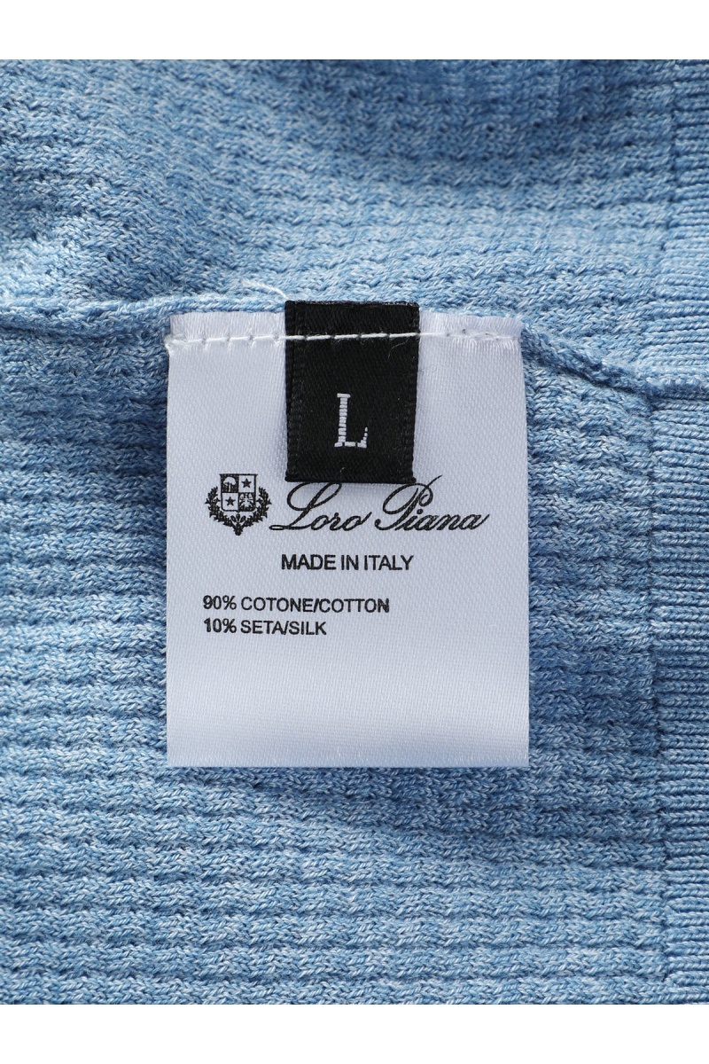 Loro Piana Мужское поло голубого цвета premium