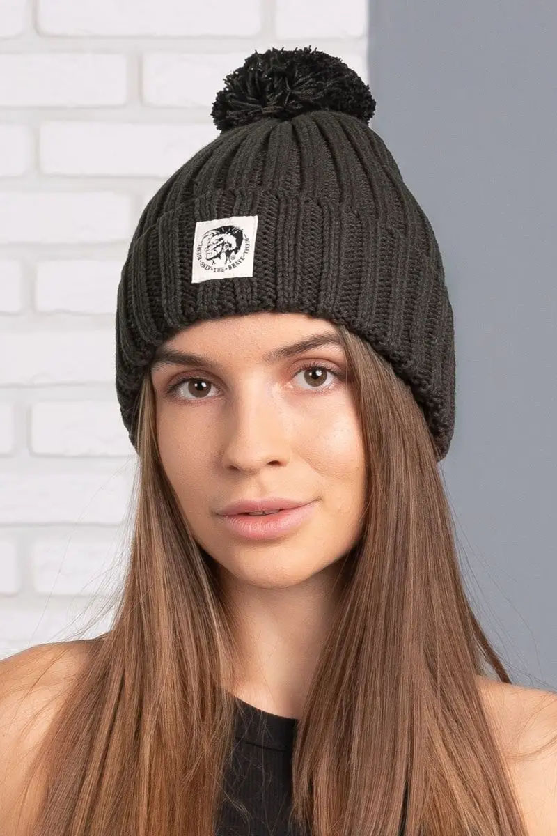 Diesel Шапка logo-patch - Khaki