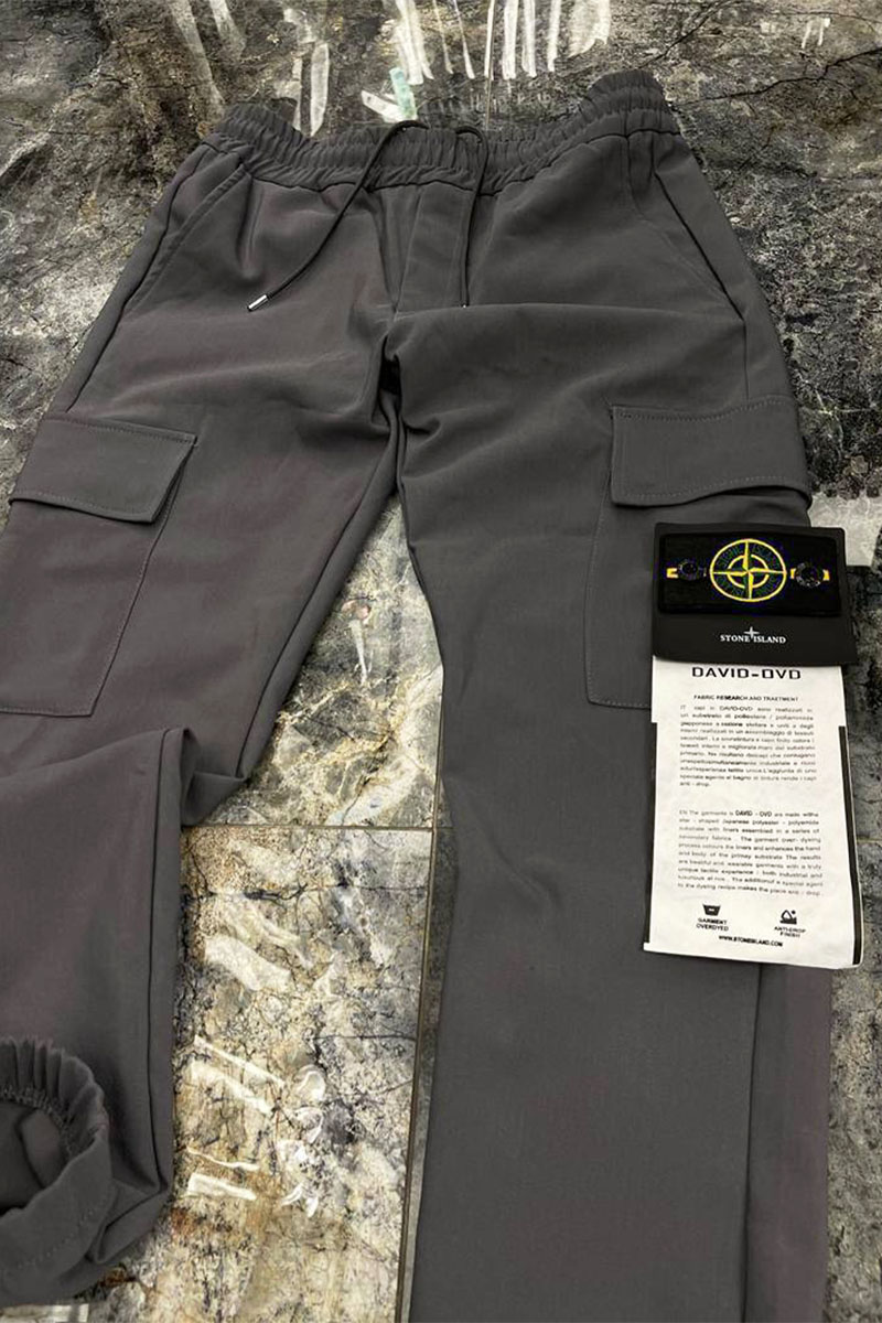 Stone Island Мужские серые штаны compass-patch