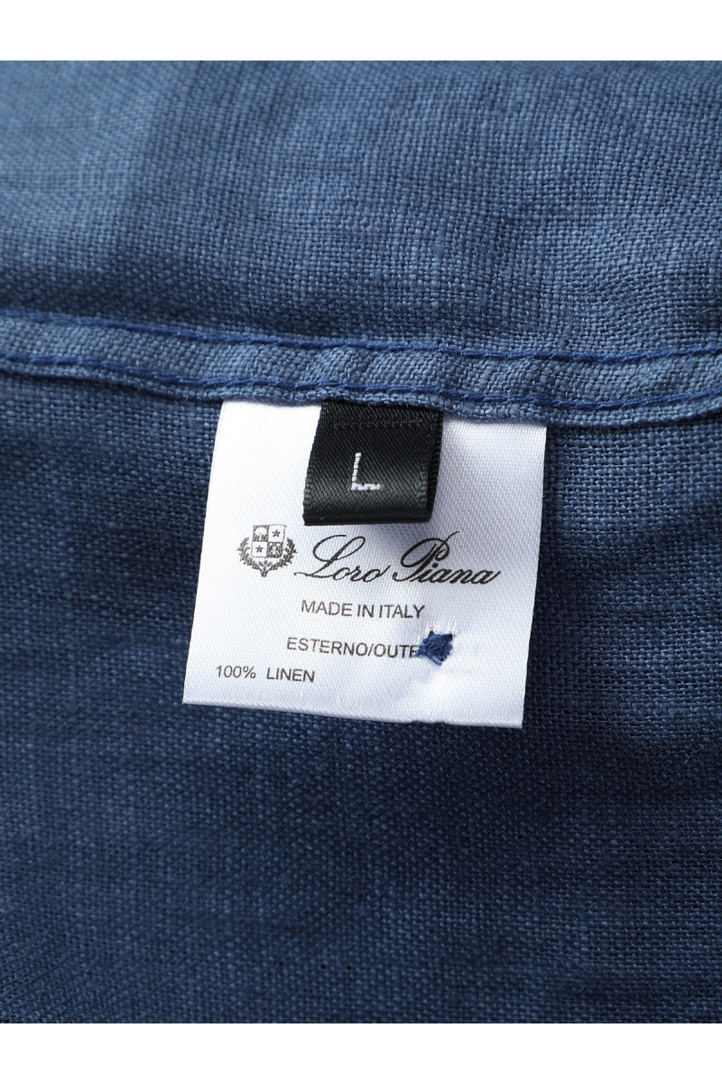 Loro Piana Льняной костюм тёмно-синего цвета premium