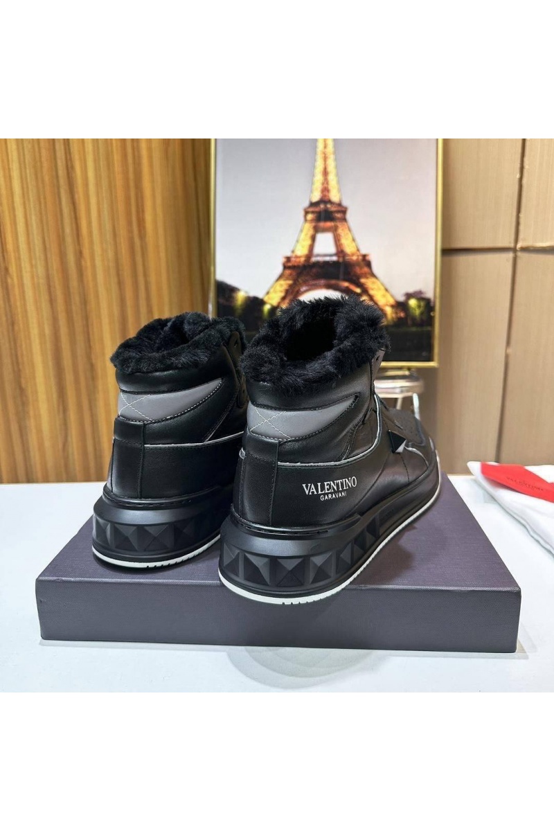 Valentino Кроссовки с мехом One Stud high-top