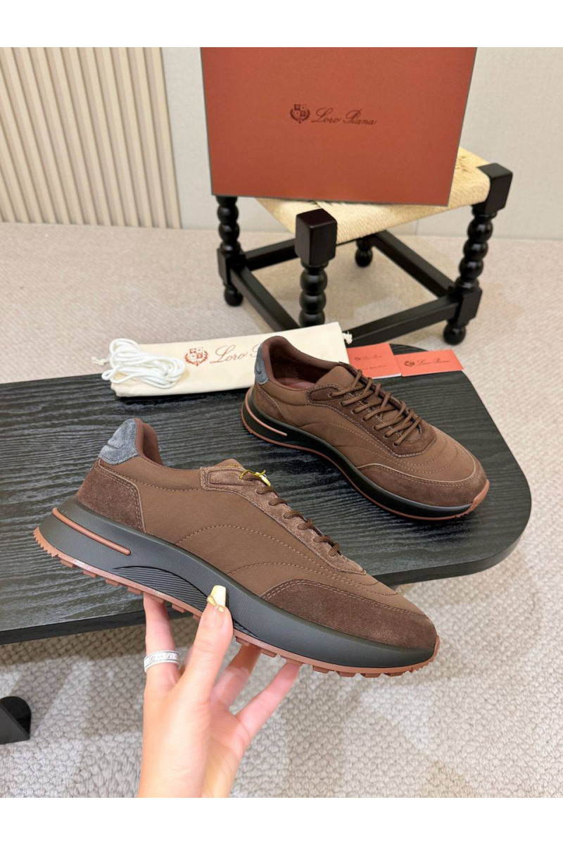 Loro Piana Мужские кроссовки Week End Walk - Brown
