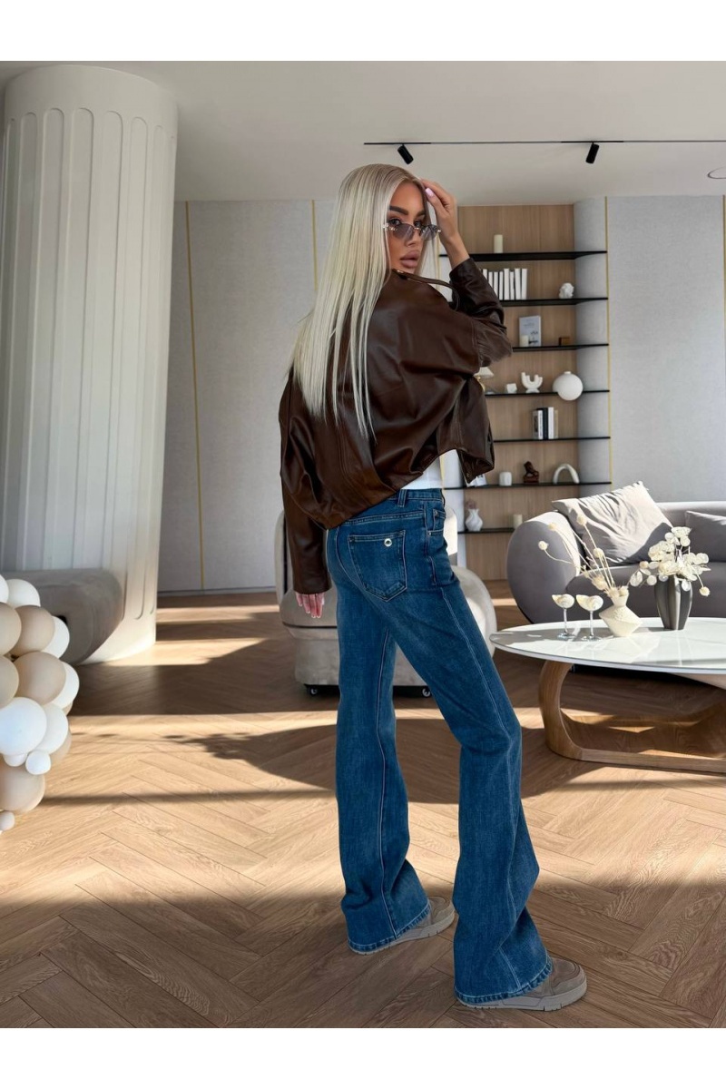 Loro Piana Синие женские джинсы клёш  premium