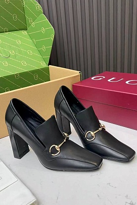 Женские кожаные лоферы на каблуке Signora Pump premium