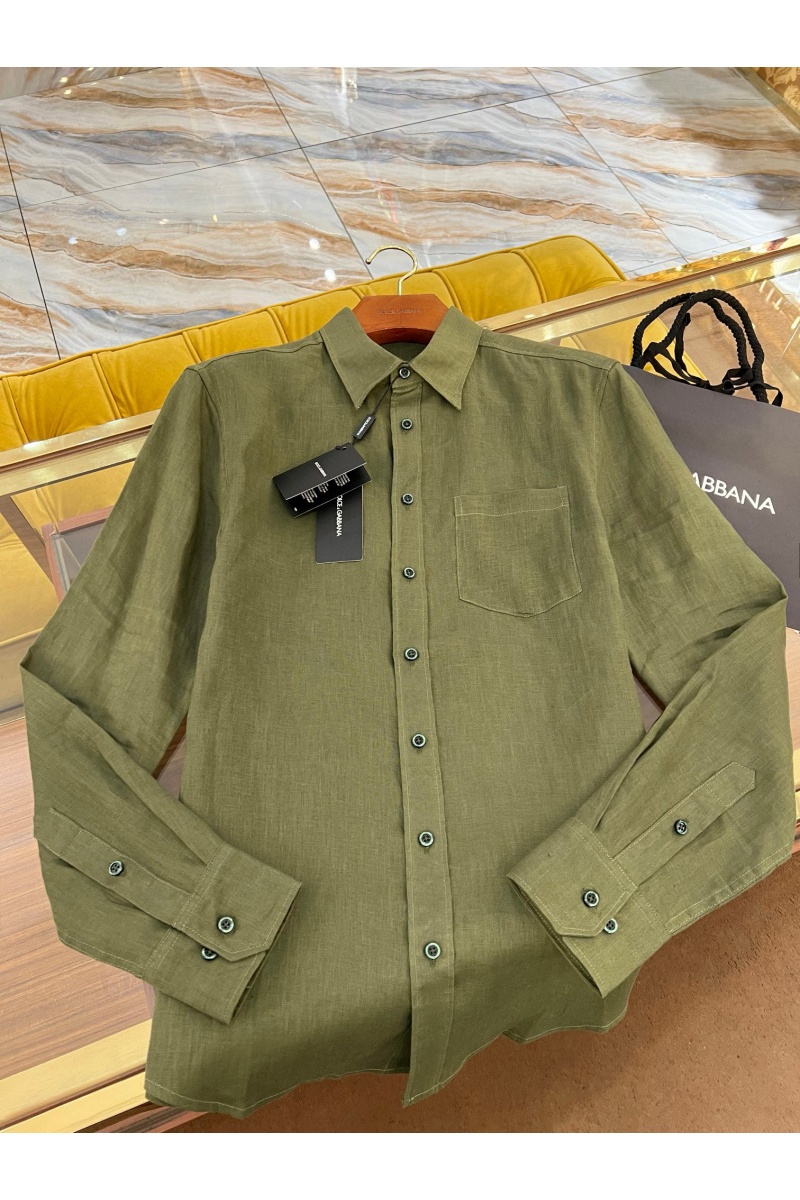 Dоlсе & Gаbbаnа Льняная рубашка Premium - Khaki