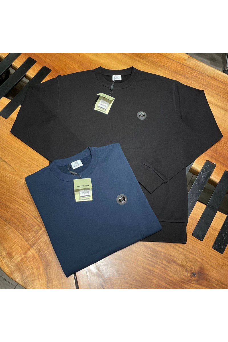 Burberry Чёрный оверсайз свитшот monogram-applique