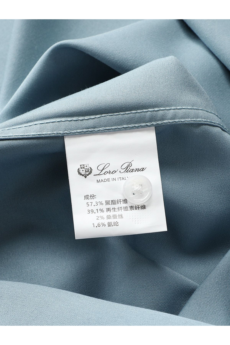 Loro Piana Рубашка голубого цвета premium