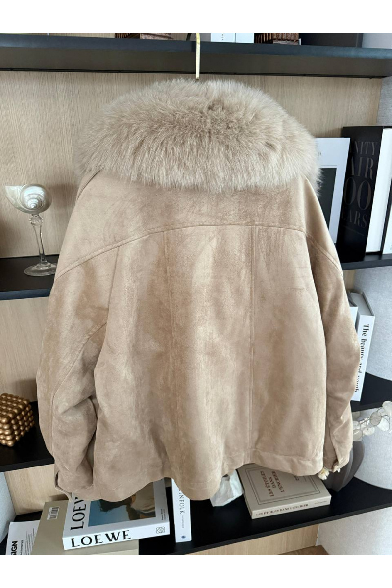 Max Mara Женская утеплённая дубленка с натуральным мехом