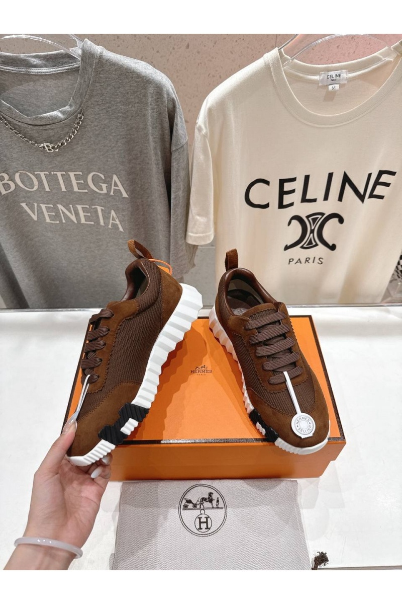 Hermes Женские кроссовки Bouncing  premium - Brown