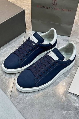 Мужские кроссовки nubuck calfskin - Navy