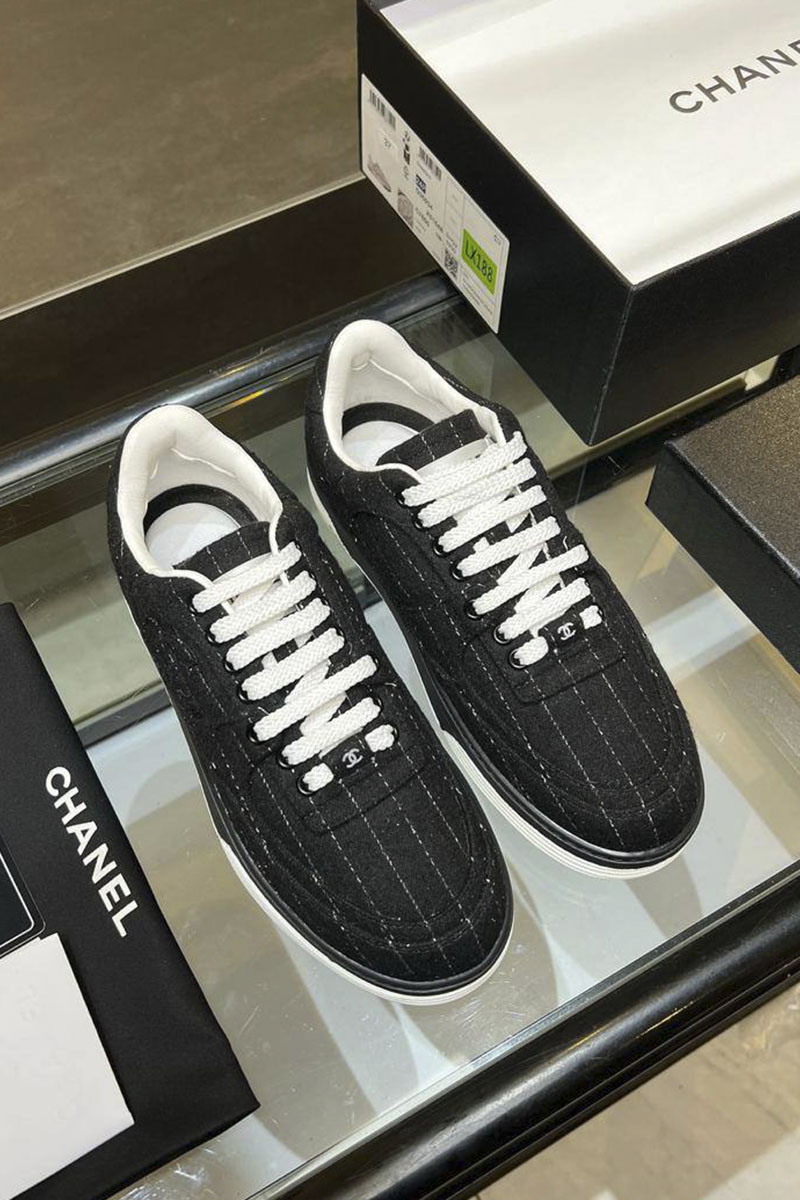 Chаnеl Женские кроссовки Tweed premium