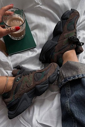 Кроссовки 9060 - Brown / Dark Green