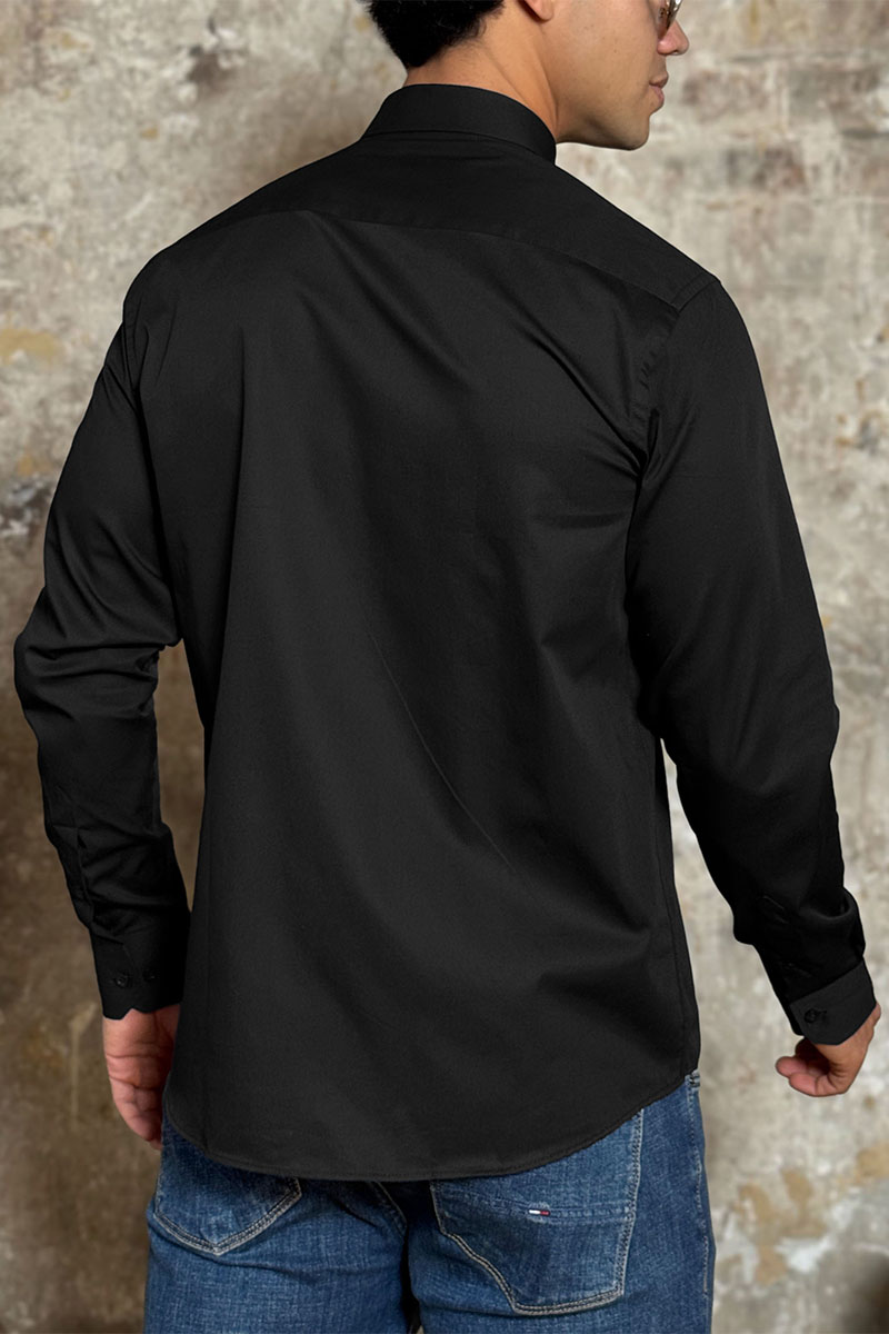 Loro Piana Мужская рубашка logo-embroidered - Black