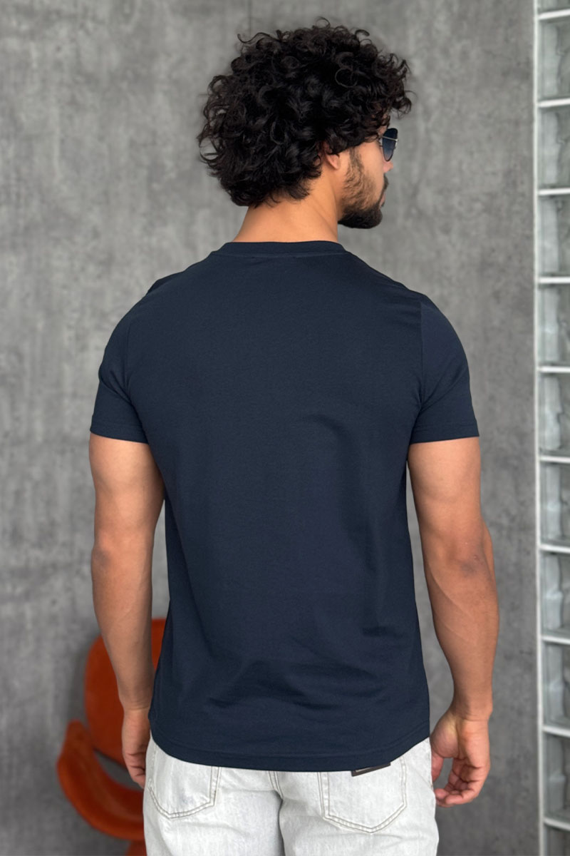 Dоlсе & Gаbbаnа Футболка тёмно-синего цвета bee and crown