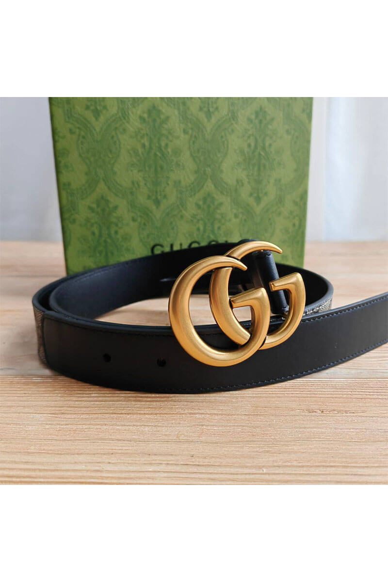 Gucci Комбинированный ремень GG Monogram (ширина 3см, длина 80 / 85 см)
