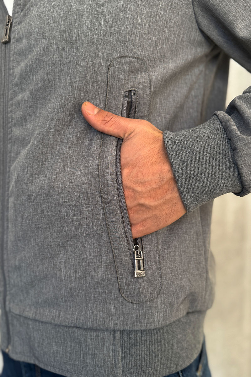 Stone Island Мужская куртка серого цвета compass-patch