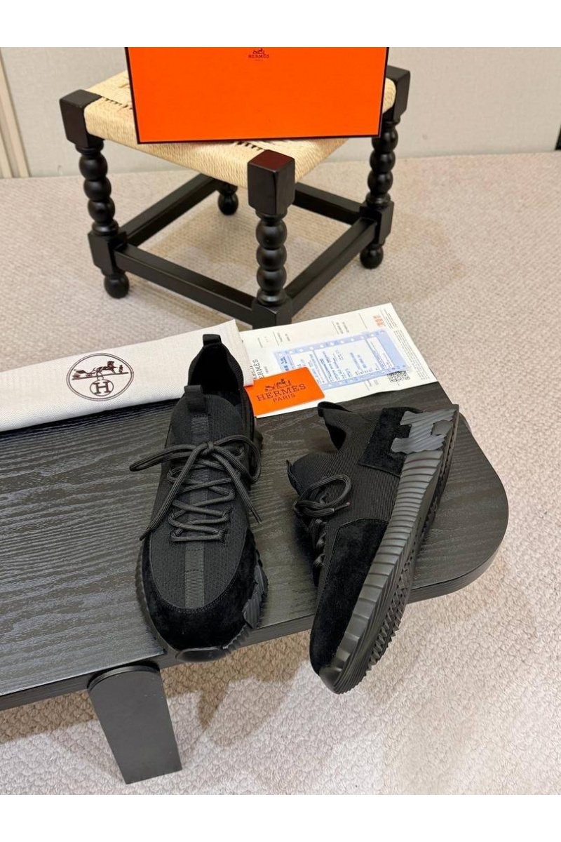 Hermes Текстильные кроссовки lift slip-on
