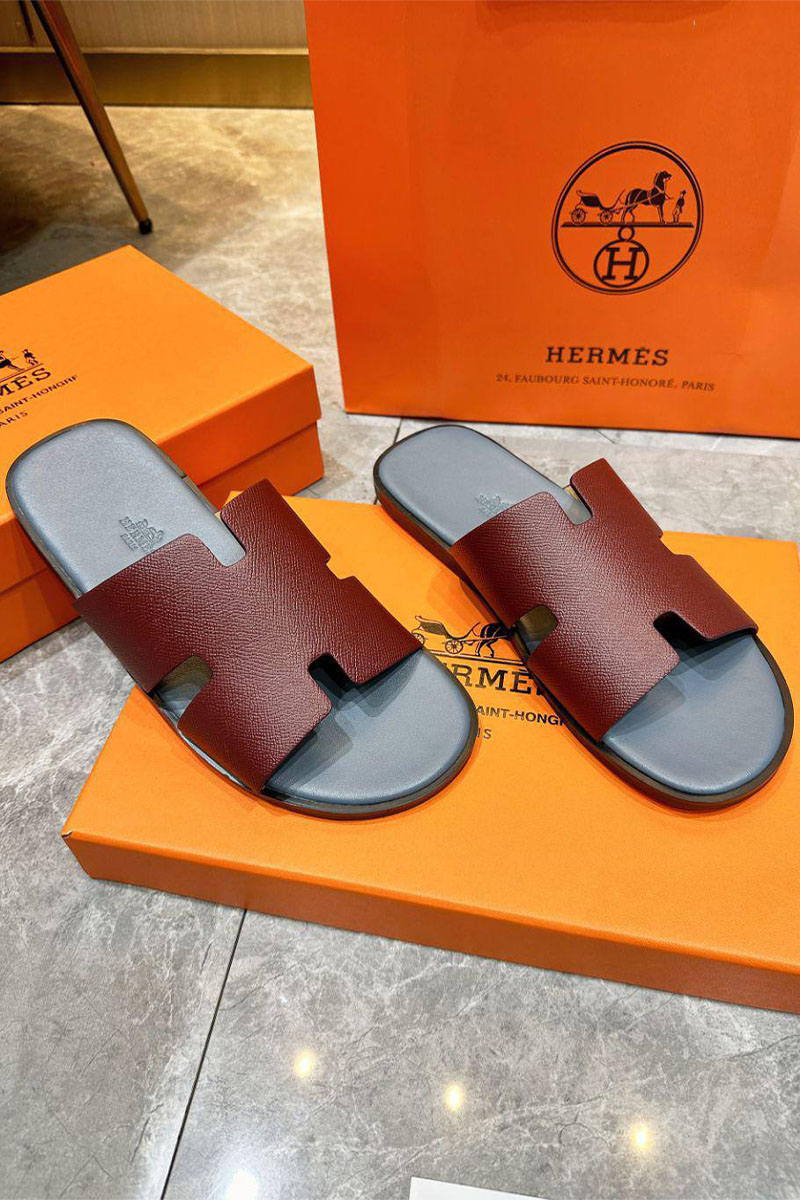 Hermes Кожаные шлёпанцы Izmir - Red