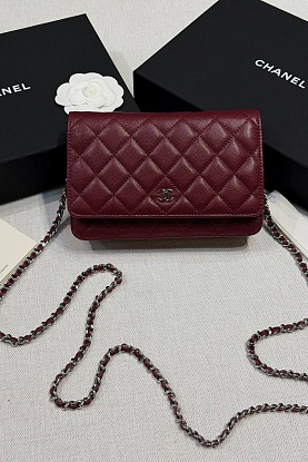 Кожаная сумка Wallet on Chain premium 19x12x4 см