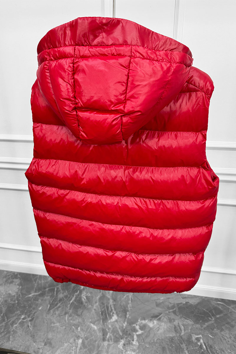 Moncler Мужской жилет logo-patch - Red 