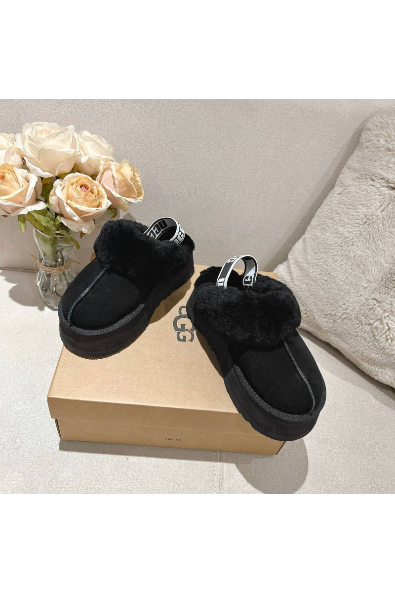 UGG Замшевые женские слиперы с мехом Funkette Platform