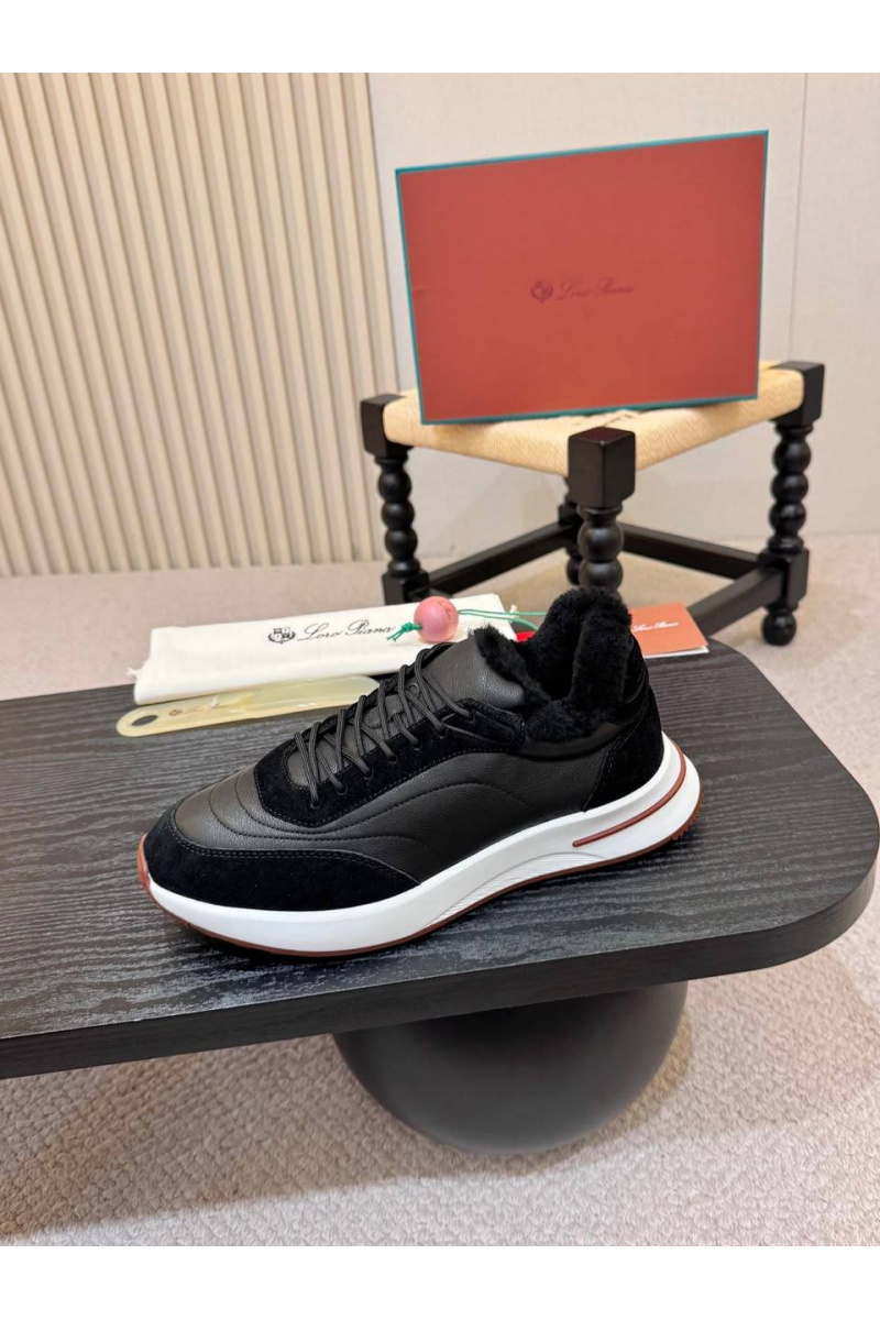 Loro Piana Кроссовки с мехом Week End Walk Evo premium