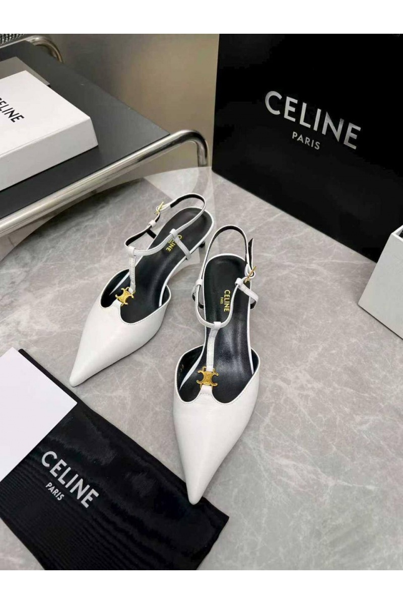 Celine Женские кожаные туфли premium