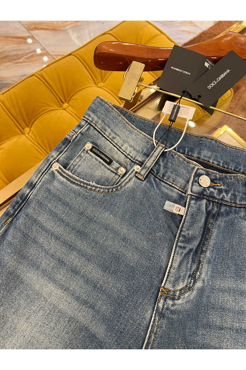 Dоlсе & Gаbbаnа Мужские синие джинсы slim fit Premium