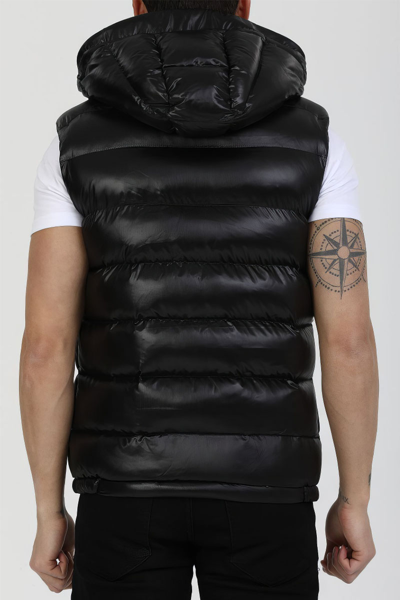 Moncler Мужской жилет logo-patch - Black 