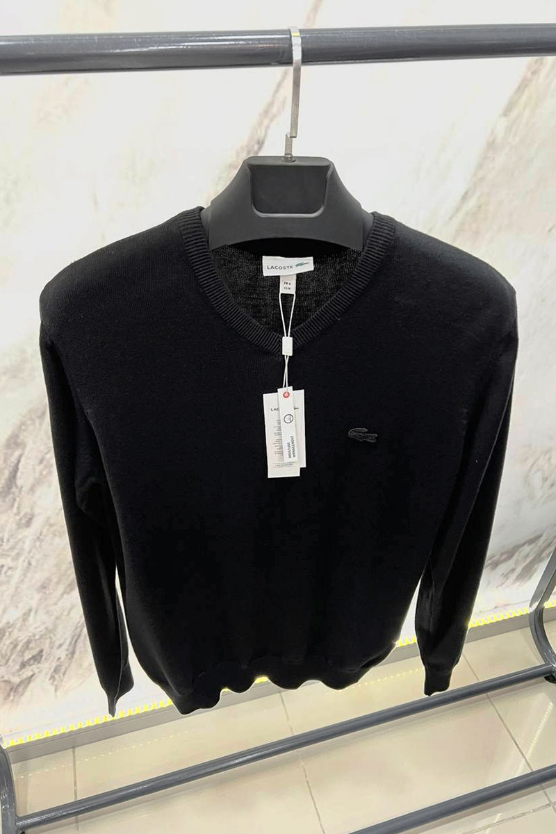 Lacoste Джемпер чёрного цвета V-Neck