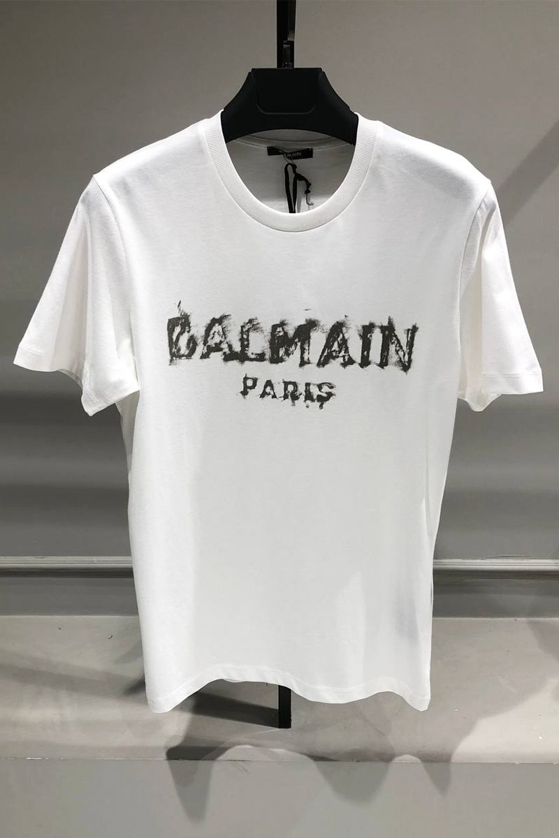 Balmain Белая оверсайз футболка Paris logo-print