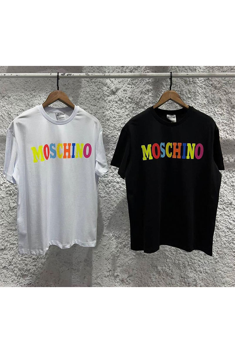 Moschino Белая оверсайз футболка colourblocked logo