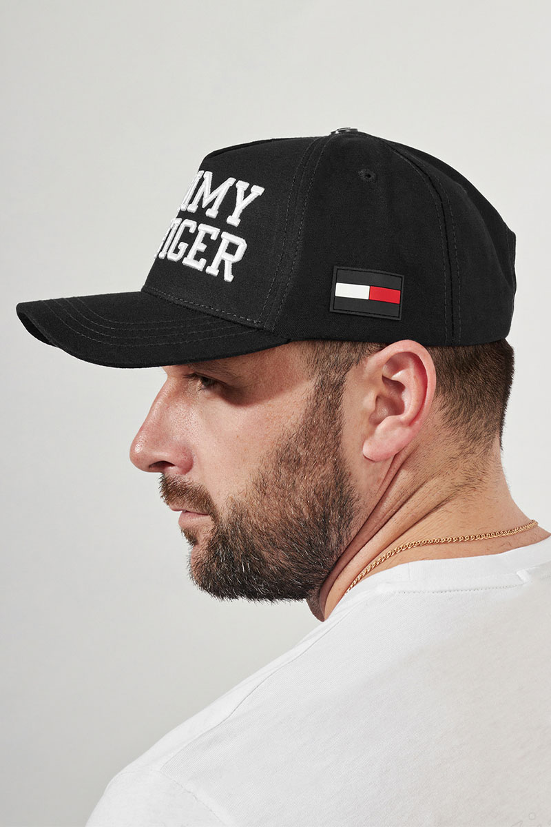 Tommy Hilfiger Мужская чёрная бейсболка logo-embroidered
