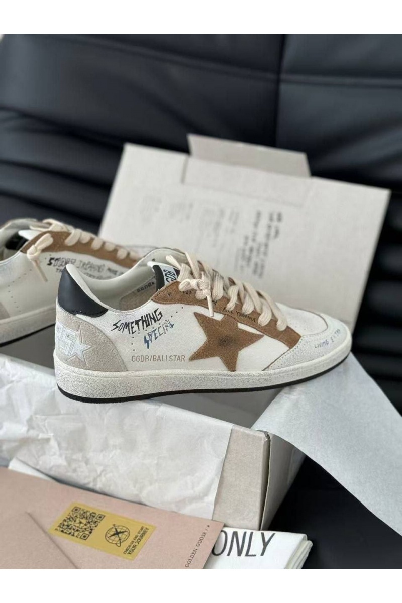 Designer Clothing Женские кожаные кроссовки Golden Goose Super Star premium