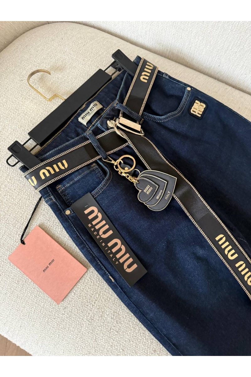 MIU MIU Женские синие джинсы 