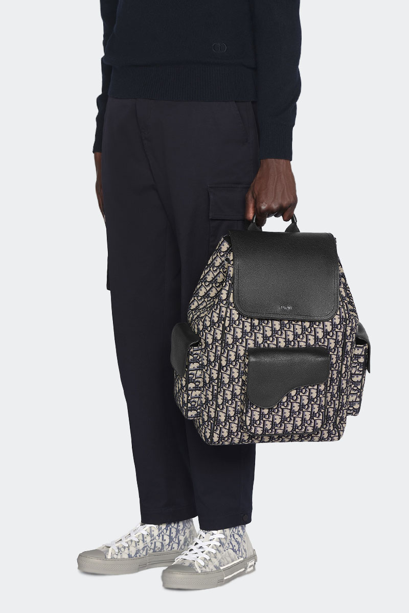 Dior Рюкзак Oblique Jacquard Saddle 40x28 см (2 расцветки)