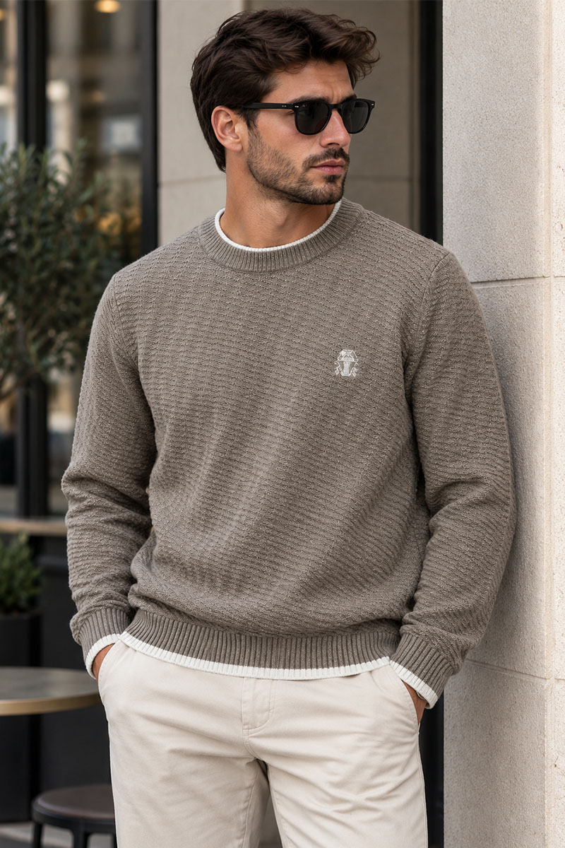 Brunеllо Сuсinеlli Мужской свитер premium - Brown