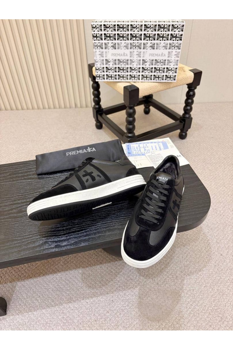 Premiata Комбинированные кроссовки с мехом Bonnie