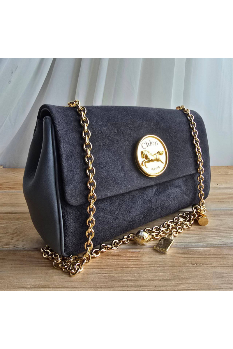 Chloe Замшевая сумка Small Heritage 28x17 см