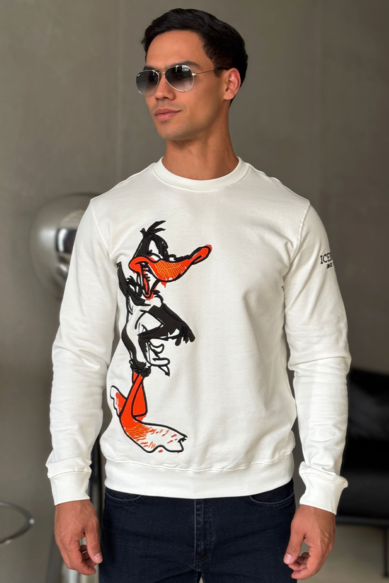 Iceberg Мужской свитшот "Daffy Duck" - White