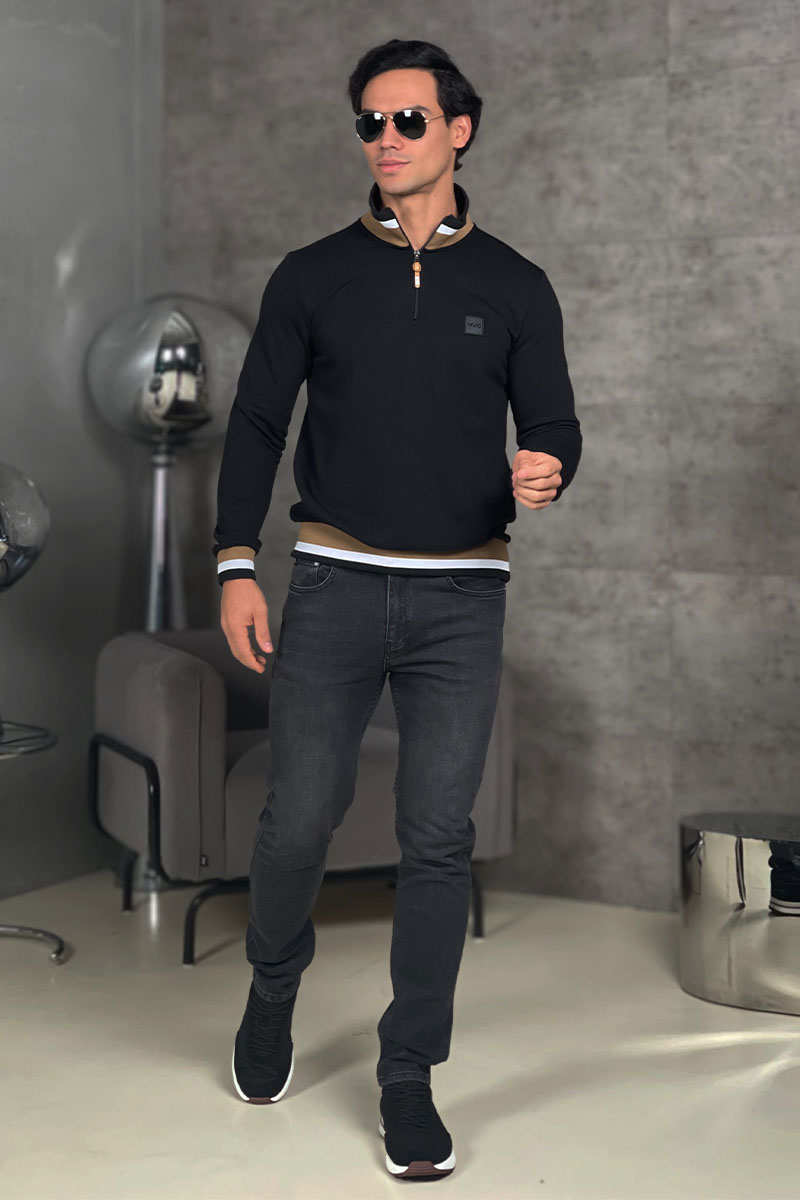 Hugо Воss Мужской чёрный джемпер 