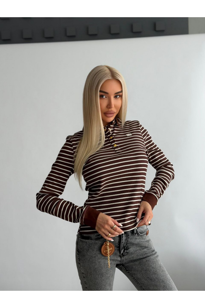 Celine Женское поло с длинным рукавом premium