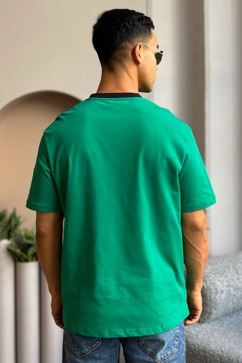 Bottega Veneta Зелёная оверсайз футболка Chain