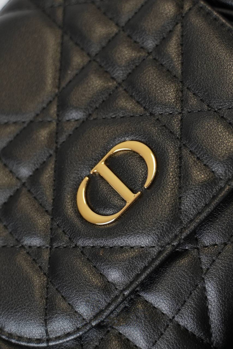 Dior Кожаный рюкзак Caro 26x25 см - Black